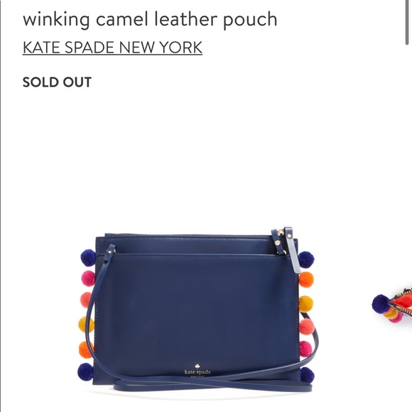 ✨Kate Spade Winking Camel Blue Multicolored Bag - Picture 5 of 16
